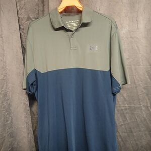 Under Armour Men's Polo Shirt - Gray and Navy